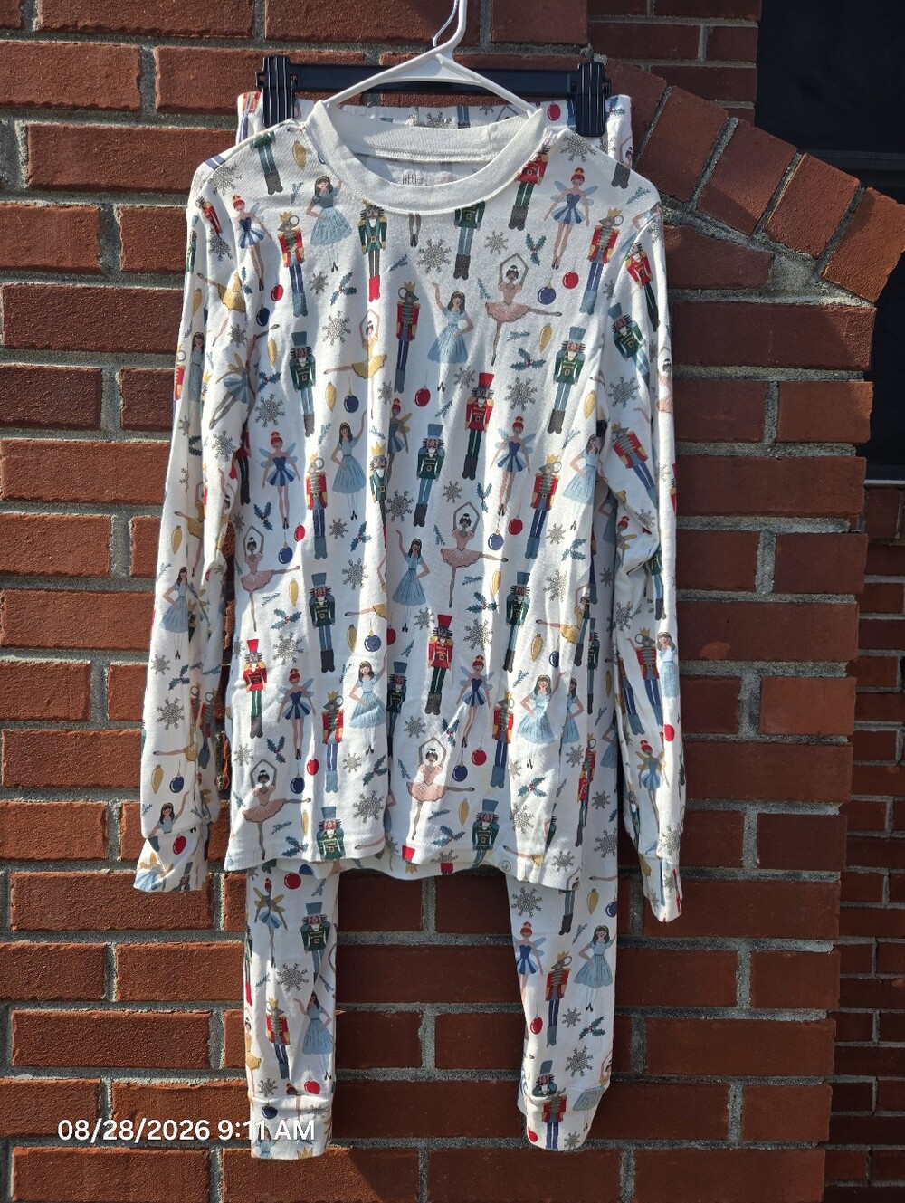 Carter's Little Planet Organic Adult Pajama Set Christmas Nutcracker Small